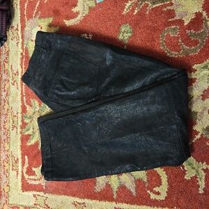 Vintage Guess textured black leather pants